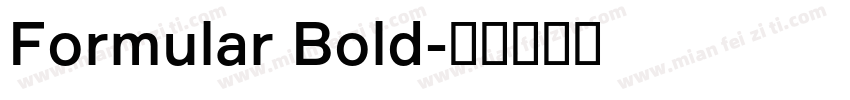 Formular Bold字体转换